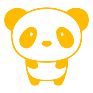 Little Panda Decal (Yellow)